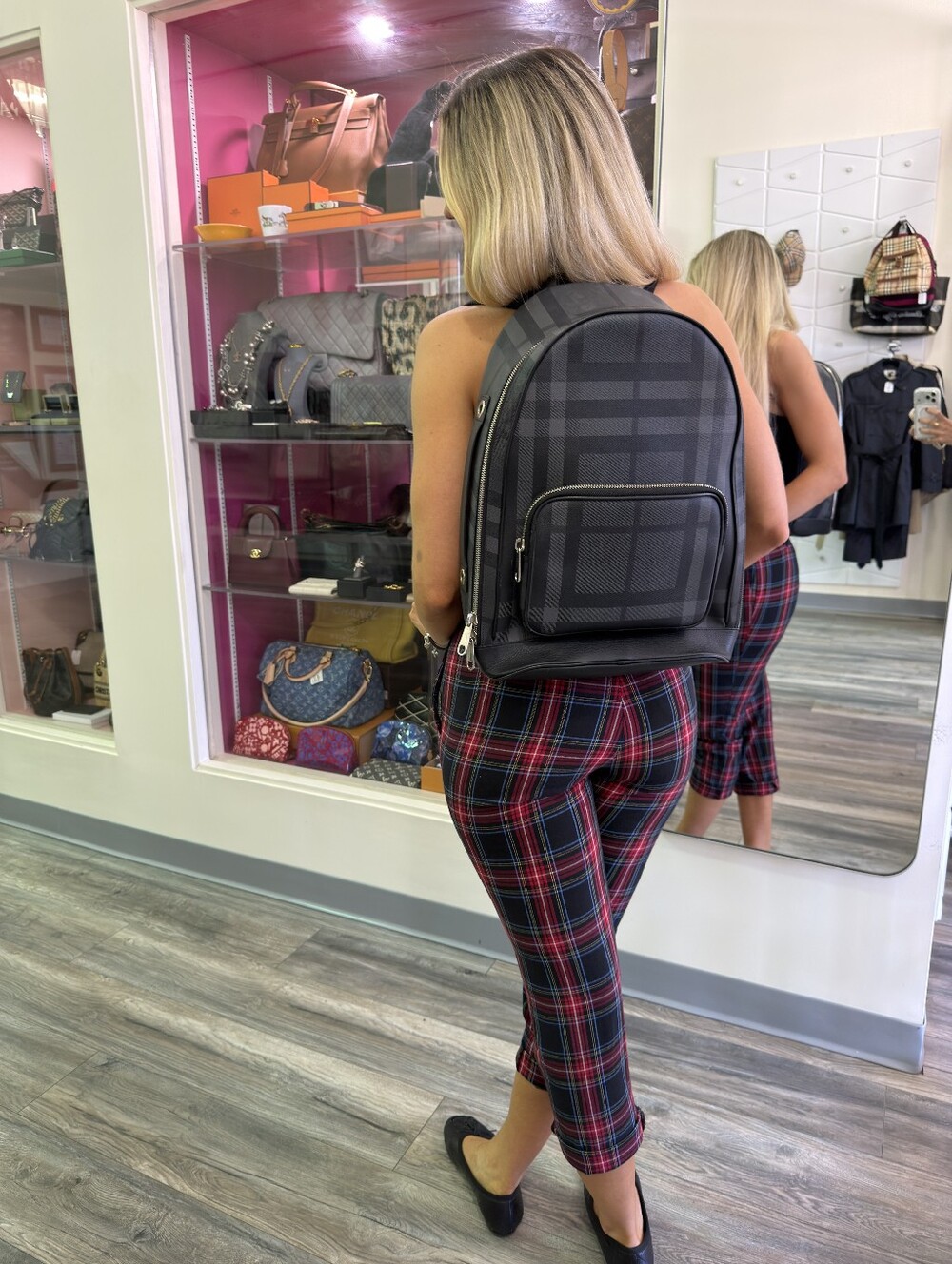 Burberry Smoked Check Backpack - Picture 13 of 13